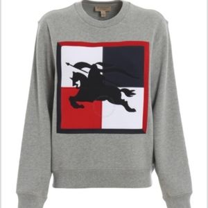 BURBERRY Wight Melange Sweatshirt Size M UNISEX